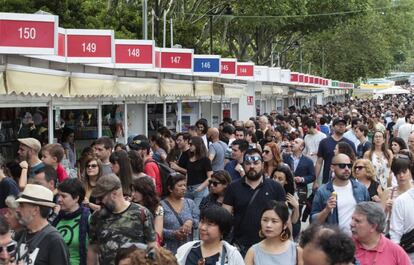 La Feria del Libro de Madrid este domingo.