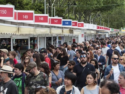 La Feria del Libro de Madrid este domingo.