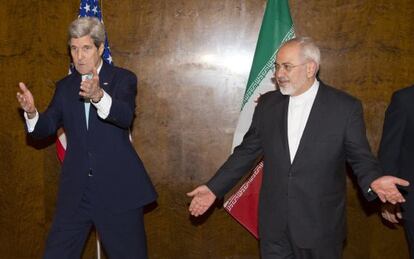 Kerry y Zarif, la semana pasada en Suiza.