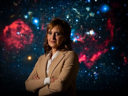 La astrofísica Eva Villaver, en el Planetario de Madrid.