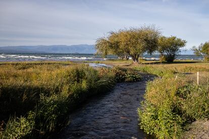 El canal que une la salida de agua de la ciudad de Villarrica con el Lago Villarrica.