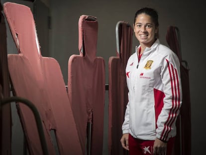 Marta Torrejón, capitana de la selección, el lunes en la Ciudad Deportiva de Las Rozas. 