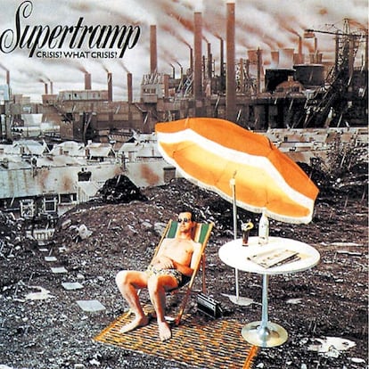 Imagen de la portada del disco de Supertramp <i>Crisis? what crisis?</i>