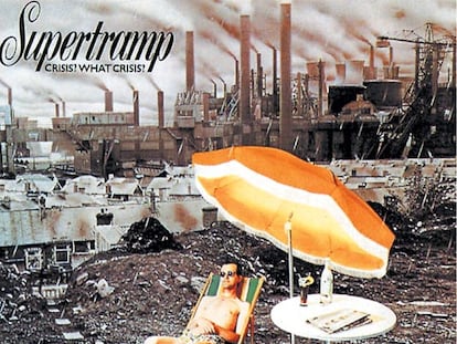Imagen de la portada del disco de Supertramp <i>Crisis? what crisis?</i>