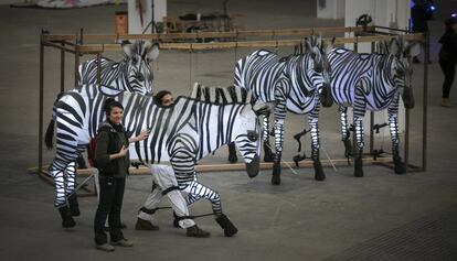 Visita al taller de los Reyes Magos, en Barcelona