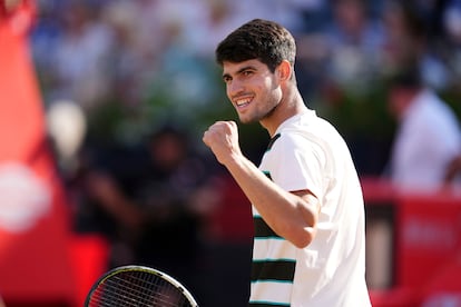 Carlos Alcaraz tras ganar a Roberto Bautista en la semifinal del torneo de Queen's.