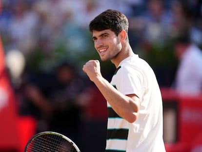 Carlos Alcaraz tras ganar a Roberto Bautista en la semifinal del torneo de Queen's.
