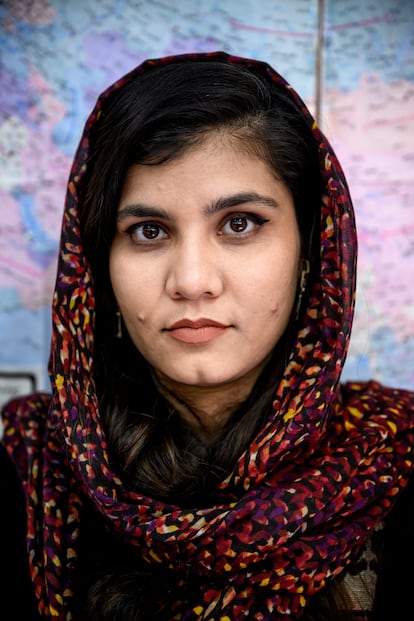 Maryam Barak, refugiada afgana de 26 años. 