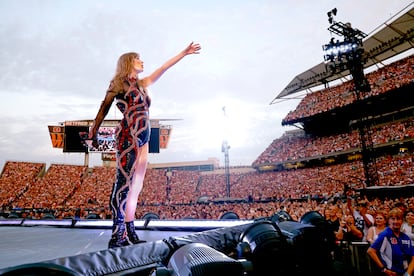 Taylor Swift, en una de las tres presentaciones en Cincinnati (Ohio), el pasado 30 de junio.