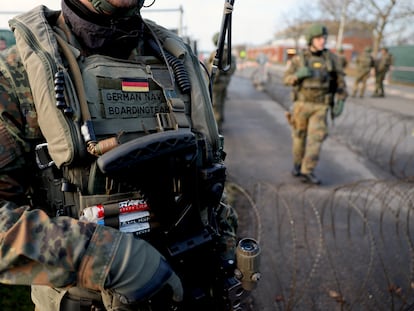 Soldados alemanes, el pasado febrero en Schleswig-Holstein.