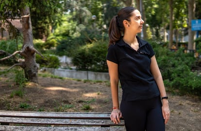 Valeria Corella en el parque Jardines de San Fernando en Madrid.