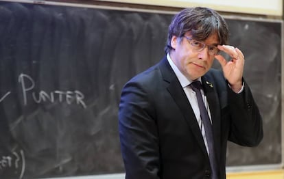 Carles Puigdemont, en un acte a Dublín.