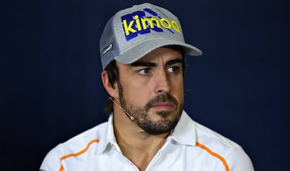 Fernando Alonso, en rueda de prensa.