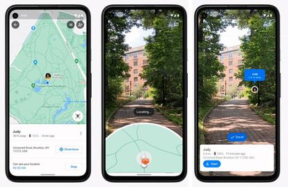 Localiza a tus amigos en Google Maps con AR.