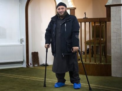 Osama el Saadi, imam de la mezquita salafista de Grimhojvej, en el centro de rehabilitación de yihadistas de Aarhus, Dinamarca.