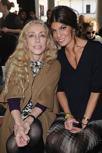 Franca Sozzani y Gaia Repossi muy juntitas en Missoni.