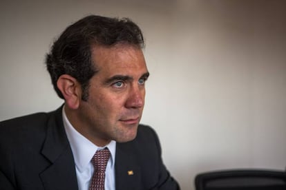 Lorenzo Córdova, presidente del INE, durante la entrevista.