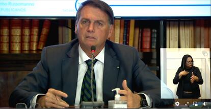 Reprodução da 'live' do presidente Jair Bolsonaro.