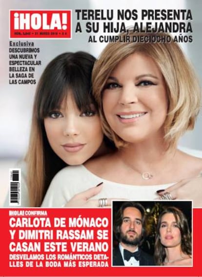 Terelu Campos y su hija Alejandra en la portada de &#039;&iexcl;Hola!&#039;.