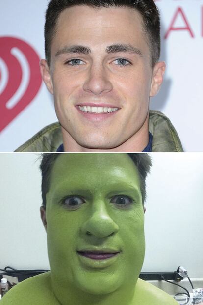 El guapo actor de Arrow, Colton Haynes, ha sido una de las transformaciones más sorprendentes. Estos son los 'estragos' que puede causar un buen maquillaje verde.