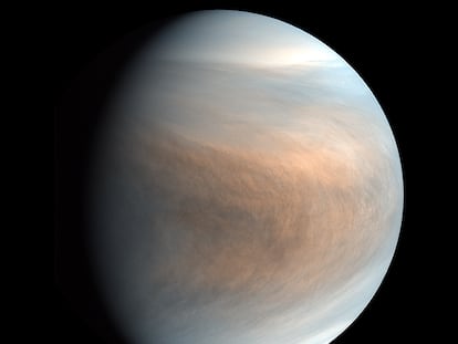 Una imagen de Venus tomada por la sonda japonesa 'Akatsuki'.