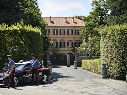 Villa San Martino in Arcore, shortly after the announcement of Silvio Berlusconi's death on June 12.