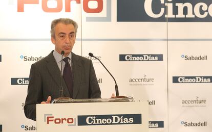 Miguel Ferre, secretario de Estado de Hacienda, durante su intervención en el Foro