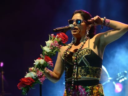 Lila Downs, anoche en La Mar de Músicas.