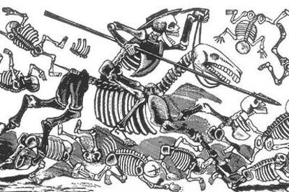 'Ésta es de don Quijote la primera, la sin par, la gigante calavera', del mexicano José Guadalupe Posada (1852-1931).
