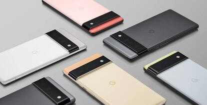 Los nuevos Pixel 6 de Google.