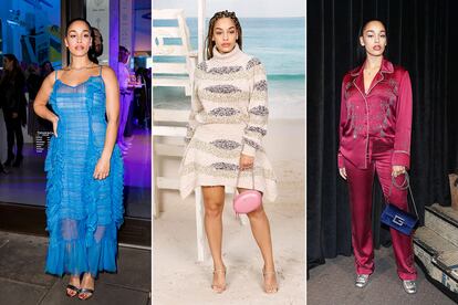 De azul en la tienda de Covent Garden de Tiffany & Co., en la playa de Chanel en la semana de la moda de París en octubre, y en la presentación, también en París, de Gucci p-v 2019.