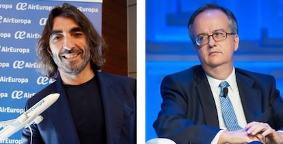 Javier Hidalgo, consejero delegado de Globalia, y Simón Pedro Barceló, copresidente de Barceló.