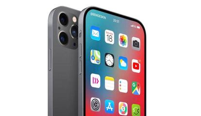 Diseño de concepto de los iPhone de 2021.