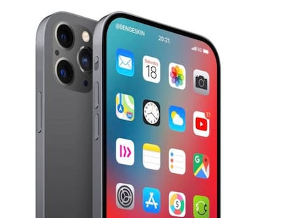 Diseño de concepto de los iPhone de 2021.