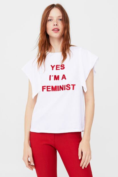 Esta es la camiseta con lema feminista de Mango que eligió la política.
