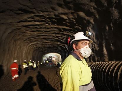 Minas de Potasa de Iberpotash, vista exterior del nuevo túnel de extracción.