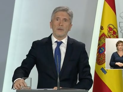Fernando Grande-Marlaska, ministro del Interior, en La Moncloa.