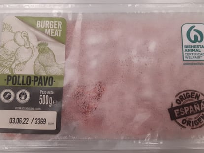 El lote de carne picada de pollo y pavo afectado por salmonella en los supermercados Lidl.