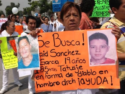 La abuela de Said S&aacute;nchez, en la protesta de este mi&eacute;rcoles