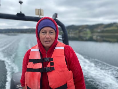 Paola Cárcamo, president of the Aguas Azules Mussel Farmer Association.