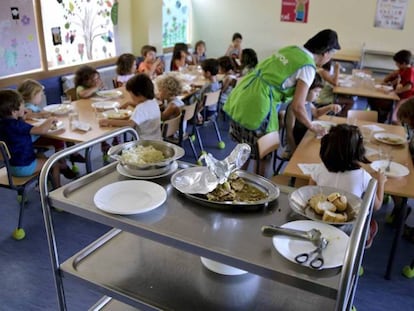 El comedor escolar de una escuela, en una imagen de archivo.