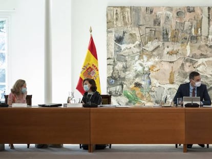 El presidente del Gobierno, Pedro Sánchez, preside la reunión del Consejo de Ministros.