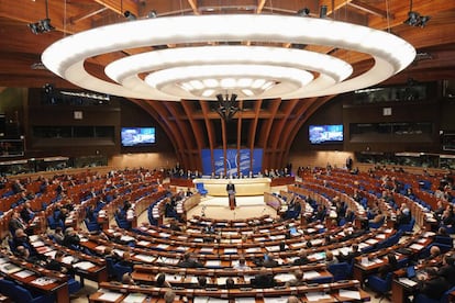 Hemiciclo del Consejo de Europa, en Estrasburgo. 