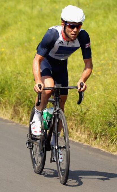 Mark Cavendish rueda en Box Hill.