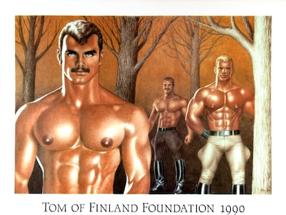 Una de las viñetas homoeróticas de Tom de Finlandia.