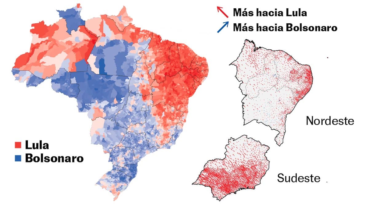 Así votó cada municipio de Brasil: las grandes ciudades y el voto de terceros dieron la vuelta a la elección