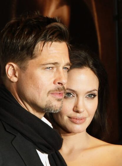 Brad Pitt y Angelina Jolie en la 'premiere' de la última película de la actriz, 'Changeling', el 4 de octubre de 2008