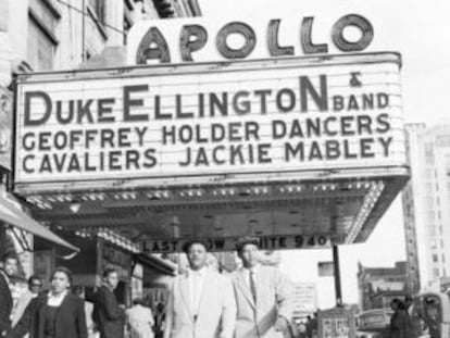 El Teatro Apollo anuncia una actuación de Duke Ellington.