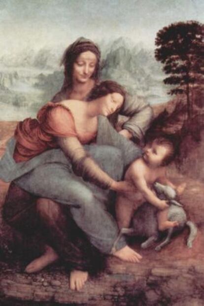 La Virgen, el ni&ntilde;o Jes&uacute;s y Santa Ana, de Leonardo da Vinci.