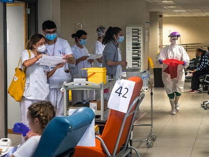 Las urgencias del Hospital de la Paz (Madrid), el 3 abril.